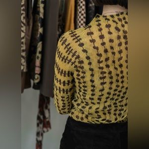 Issey Miyake Chiffon Pleats Top